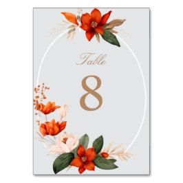 Boho boeket met vurige bloemen kaart