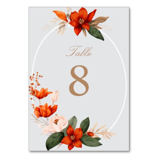 Boho boeket met vurige bloemen kaart (Voorkant)