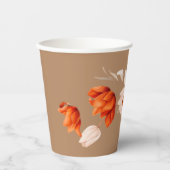 Boho boeket met vurige bloemen papieren bekers (Voorkant)