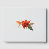 Boho boeket met vurige bloemen Witte bloemen Gastenboek (Achterkant)