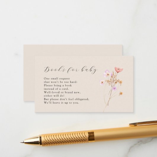 Boho boekt voor Baby Kaart (Voorkant / Achterkant in situ)