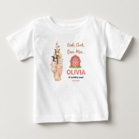 Boho Boerderij Dier 1e Verjaardag |Cute Rustieke B (Voorkant)
