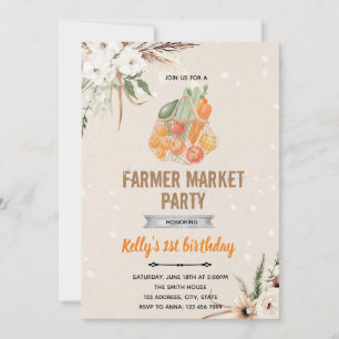Boho boerenmarkt thema kaart