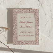 Boho Boergondië Bloem Botanische Foto Bruiloft Save The Date