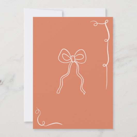 Boho bogen lint illustraties Baby shower Kaart (Achterkant)