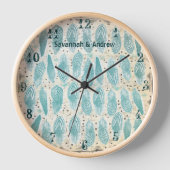 Boho Boheem Effen Teal Veerpatroon (Voorkant)