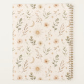 Boho Boheemien Bloem Maans Zon Botanisch Planner (Achterkant)