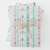 Boho Boheemse All-Gelegenheid Pastel Waterverf Set Inpakpapier Vel (In situ)