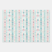 Boho Boheemse All-Gelegenheid Pastel Waterverf Set Inpakpapier Vel (Voorkant)