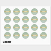 Boho Boheemse Chic Goud Mint Moderne Sweet 16 Fees Ronde Sticker (Vel)