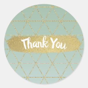 Boho Boheemse Chic Goud Mint Moderne Sweet 16 Fees Ronde Sticker