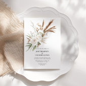 Boho Boheemse Gedroogde Bloemen Foto & QR Code Tro Kaart