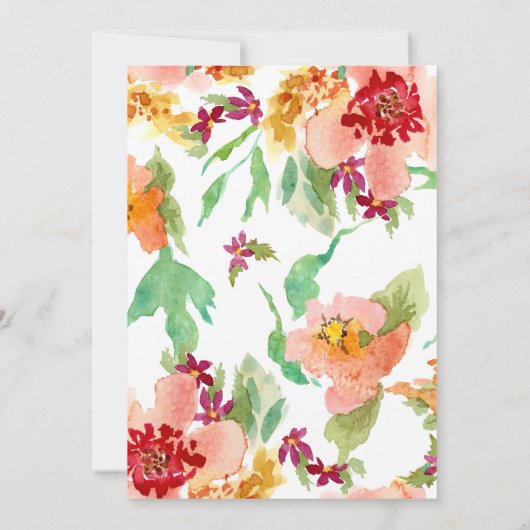 BOHO Boheemse Herfst Herfst Zomer Bloemen Waterver Kaart (Achterkant)