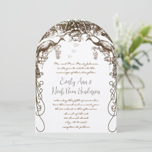 Boho Boheemse Landelijke Pauw Vintage Liefdesvogel Kaart