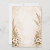 Boho Boheemse Pampas Baby Shower Uitnodiging (Achterkant)