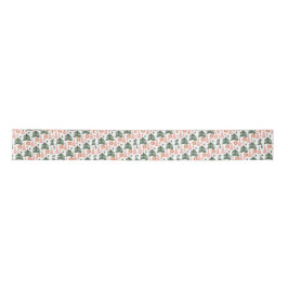 Boho Boheemse Roze Oranje Groene Kerstbomen Satijnen Lint