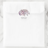 Boho Boheemse Veren Rustieke Bloem Feest Favor Ronde Sticker (Tas)