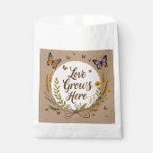 Boho Boheemse Wilde bloemen, vlinders, tarwe Bedankzakje (Voorkant)