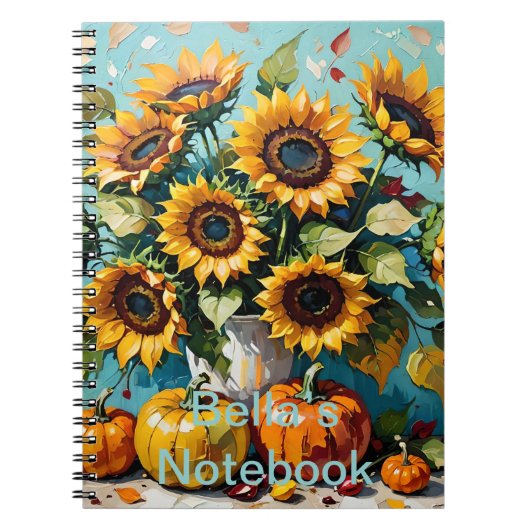 Boho, Boheemse Zonnebloemen, Zonnebloem, Notitieboek (Voorkant)
