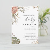 boho bohemen baby shower-uitnodiging kaart (Staand voorkant)