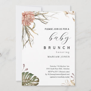 boho bohemen baby shower-uitnodiging kaart