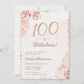 Boho Bohemian 100 Fabulous Dames 100e verjaardag Kaart (Voorkant)