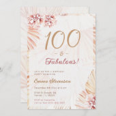 Boho Bohemian 100 Fabulous Dames 100e verjaardag Kaart (Voorkant / Achterkant)