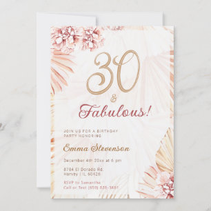 Boho Bohemian 30 en Fabulous Dames 30th Birthday I Kaart