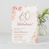 Boho Bohemian 60 en Fabulous Dames 60th Birthday Kaart (Staand voorkant)