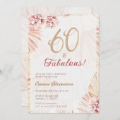 Boho Bohemian 60 en Fabulous Dames 60th Birthday Kaart (Voorkant / Achterkant)