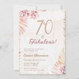 Boho Bohemian 70 en Fabulous Dames 70th Birthday Kaart