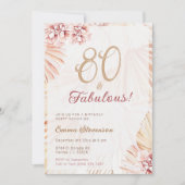 Boho Bohemian 80 en Fabulous Dames 80th Birthday Kaart (Voorkant)
