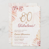 Boho Bohemian 80 en Fabulous Dames 80th Birthday Kaart (Voorkant / Achterkant)