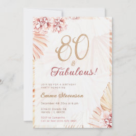 Boho Bohemian 80 en Fabulous Dames 80th Birthday Kaart