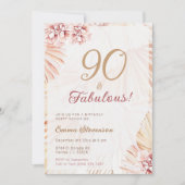 Boho Bohemian 90 en Fabulous Dames 90th Birthday Kaart (Voorkant)