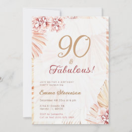 Boho Bohemian 90 en Fabulous Dames 90th Birthday Kaart
