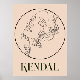 Boho Bohemian Abstract Minimale Stijl Poster