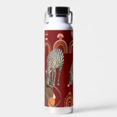 Boho Bohemian Animals Rainbows Modern Art Zebras Waterfles (Voorkant)