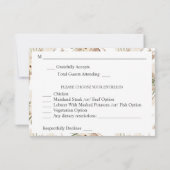 Boho Bohemian Beige Bloemen met Maaltijd RSVP Card (Achterkant)