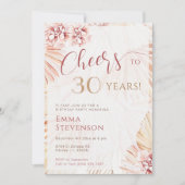 Boho Bohemian Cheers 30 jaar Dames 30ste verjaarda Kaart (Voorkant)