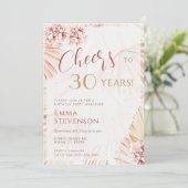 Boho Bohemian Cheers 30 jaar Dames 30ste verjaarda Kaart (Staand voorkant)