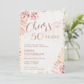 Boho Bohemian Cheers 50 jaar Dames 50ste verjaarda Kaart (Staand voorkant)