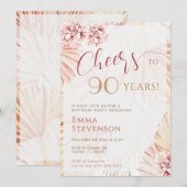 Boho Bohemian Cheers 90 jaar Dames 90ste verjaarda Kaart (Voorkant / Achterkant)