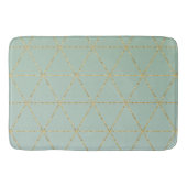 Boho Bohemian Chic Gold en Mint Geometric Glam Badmat (Voorkant)