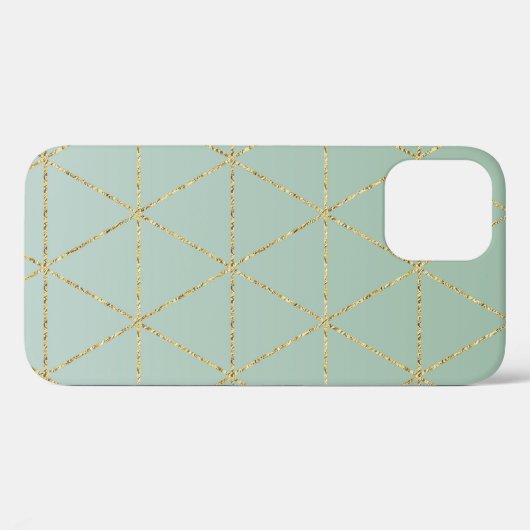Boho Bohemian Chic Gold en Mint Geometric Glam Case-Mate iPhone Case (Achterkant (horizontaal))