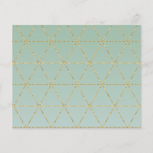 Boho Bohemian Chic Gold Mint Modern Save Date (Achterkant)
