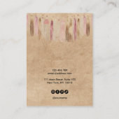 Boho Bohemian Craft Papier Oorbel Ketting Display Visitekaartje (Achterkant)