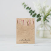 Boho Bohemian Craft Papier Oorbel Ketting Display Visitekaartje (Staand voorkant)