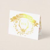 Boho Bohemian Deer Antler en Rozen Pink Wedding Folie Kaarten (Voorkant)