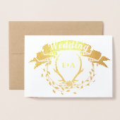 Boho Bohemian Deer Antler en Rozen Pink Wedding i Folie Kaarten (Voorkant met envelop)